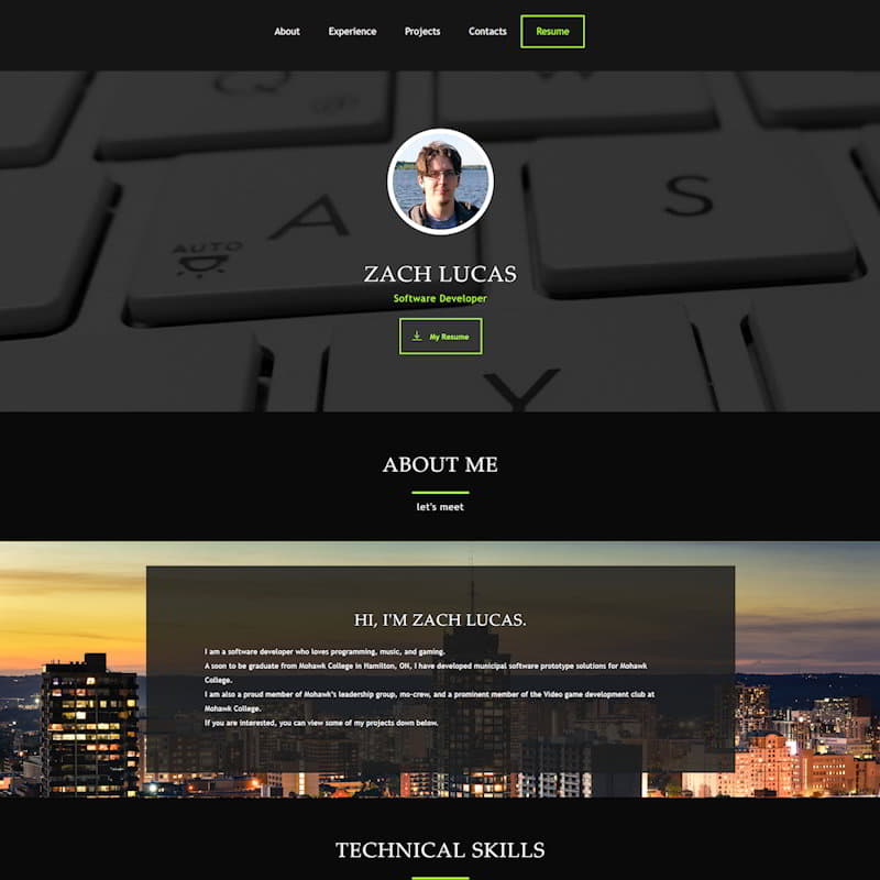 portfolio website canada